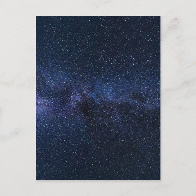 Dark Blue Milky Way Universe Stars Pattern Postcard (Front)