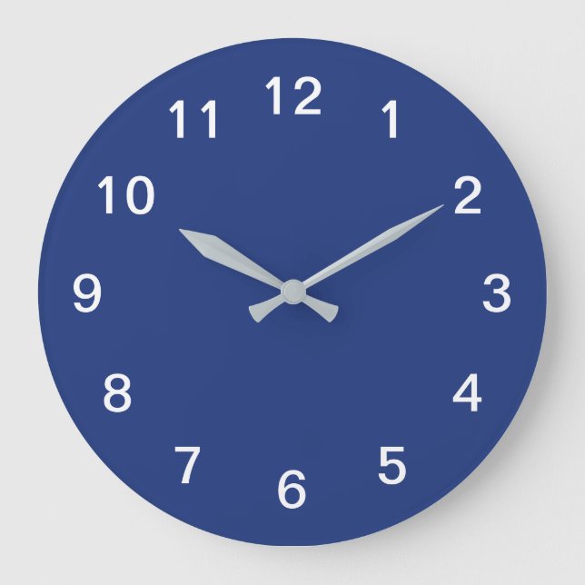 Dark Blue Minimalist Acrylic Wall Clock (Front)