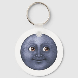 Dark Blue Moon - Emoji Key Ring