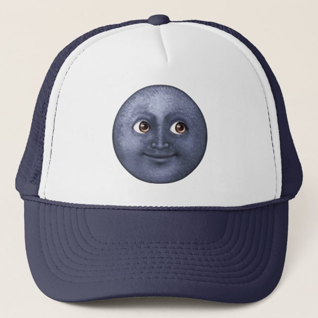 Dark Blue Moon - Emoji Trucker Hat (Front)