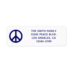 Dark Blue Peace Symbol
