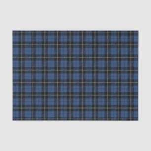 Dark Blue Plaid Tissue Paper