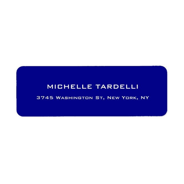 Dark Blue Plain Elegant Modern Trendy Minimalist (Front)