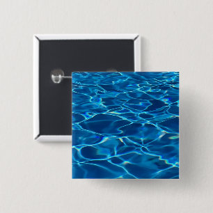 Dark Blue Pool Water 15 Cm Square Badge
