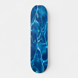 Dark Blue Pool Water  Skateboard