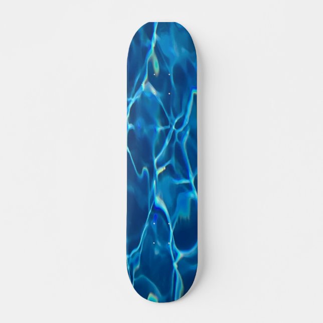 Dark Blue Pool Water  Skateboard (Front)