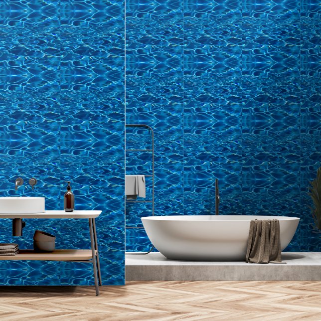 Dark Blue Pool Water  Wallpaper (Bathroom)
