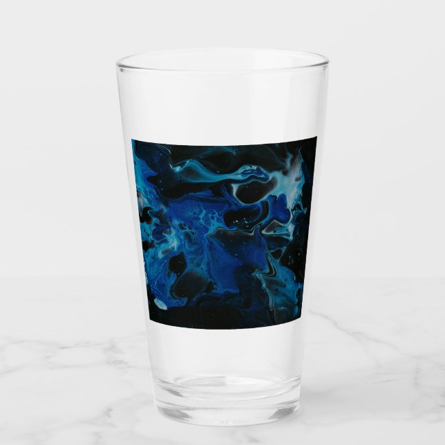 Dark blue psychedelic liquid glass (Front)
