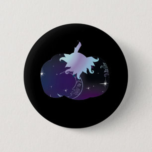 Dark Blue Pumpkin 6 Cm Round Badge