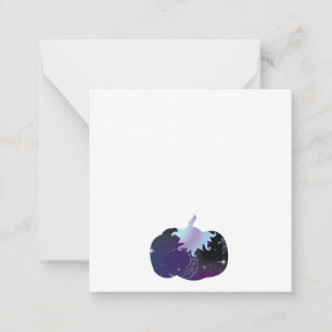 Dark Blue Pumpkin Card