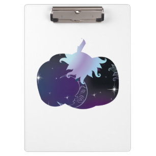 Dark Blue Pumpkin Clipboard