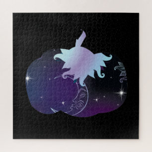 Dark Blue Pumpkin Jigsaw Puzzle