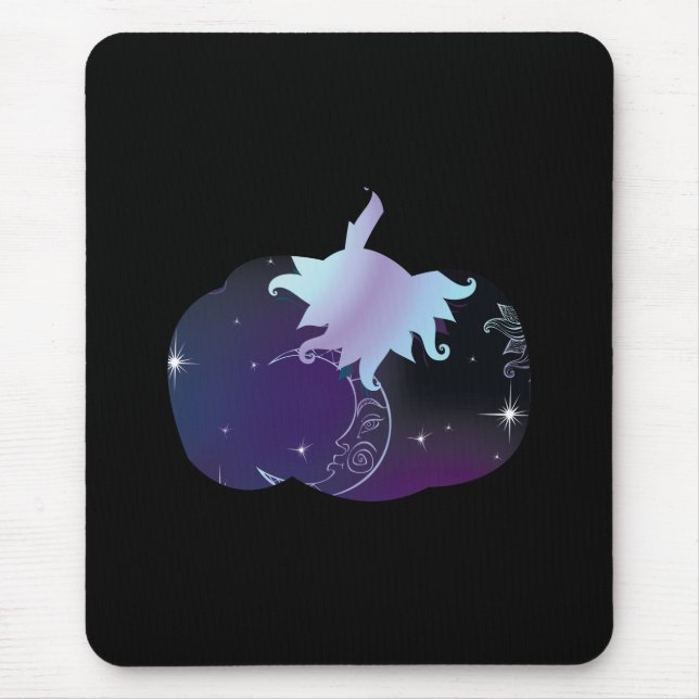 Dark Blue Pumpkin Mouse Mat (Front)