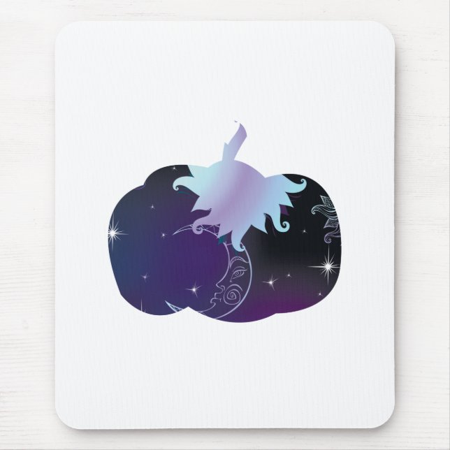 Dark Blue Pumpkin Mouse Mat (Front)