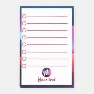 Dark blue purple abstract  initial Notes