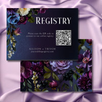 Dark Blue & Purple Floral Moody Bridal Shower