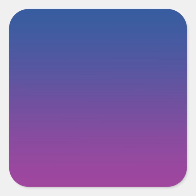 Dark Blue & Purple Ombre Square Sticker (Front)