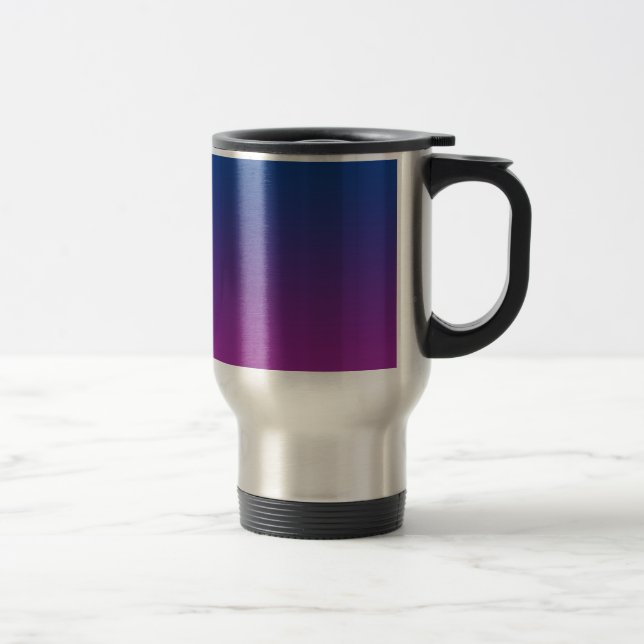 Dark Blue & Purple Ombre Travel Mug (Right)