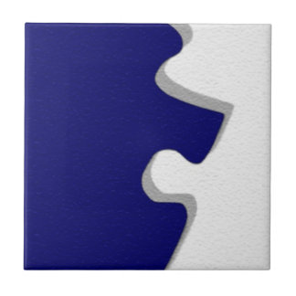 Dark Blue Puzzle Piece Tile