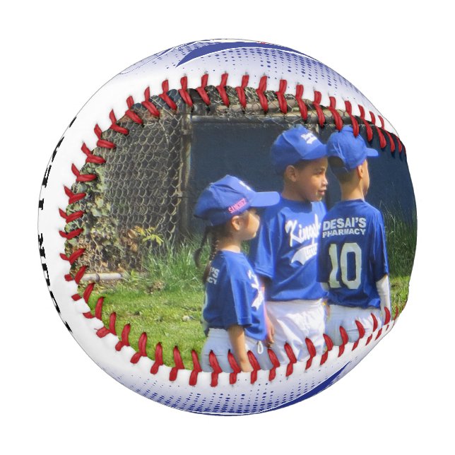 Dark Blue Retro Photo Baseball Sports (Front Left)