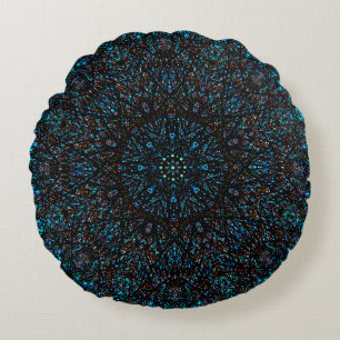 Dark Blue Round Cushion