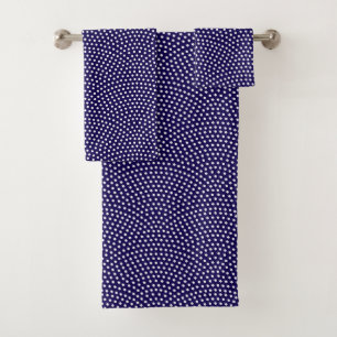 Dark Blue Same Komon (large scale) Bath Towel Set