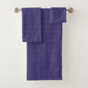 Dark Blue Same Komon (shark skin) Bath Towel Set