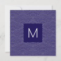 Dark Blue Same Komon (shark skin) Monogrammed