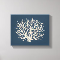 Dark Blue Sea Coral Wall Art