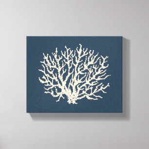 Dark Blue Sea Coral Wall Art