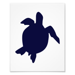 Dark Blue Sea Turtle Vertical B Photo Print