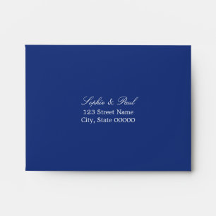 Dark Blue Self Addressed RSVP Envelope