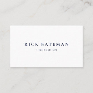 Dark Blue Single Professional Business Card