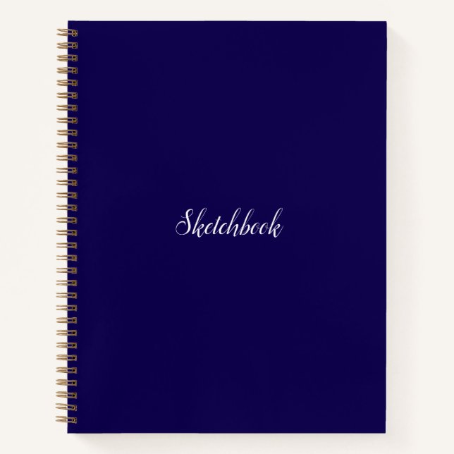 Dark Blue Sketchbook Notebook (Front)