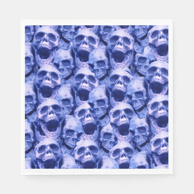 Dark Blue Skulls Napkin (Front)