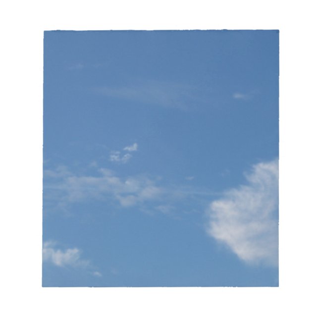 dark blue sky white clouds notepad (Front)