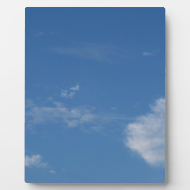dark blue sky white clouds plaque (Front)