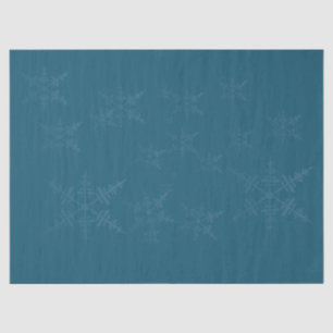 Dark Blue Snowflakes Tissue Paper