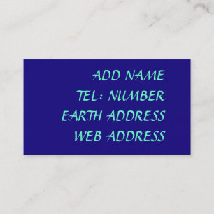 Dark Blue solid colour business card