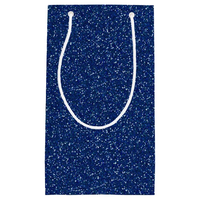 Dark Blue Sparkle Glitter Gift Bag (Front)