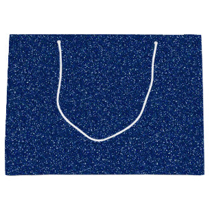 Dark Blue Sparkle Glitter Large Gift Bag