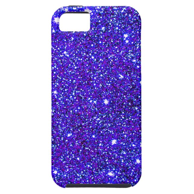 Dark Blue Sparkle Glitter Night Sky Starfield Star Case-Mate iPhone Case (Back)