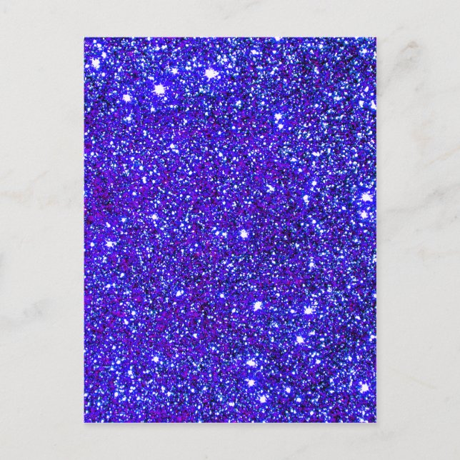 Dark Blue Sparkle Universe Night Sky Stars Postcard (Front)