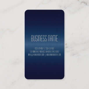 Dark Blue Stainless Steel Metal Business Card
