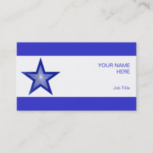 Dark Blue Star side star white stripe Business Card