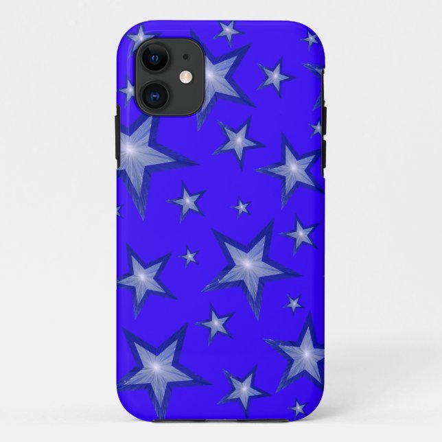 Dark Blue Stars iPhone case (Back)