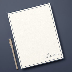 Dark Blue Stationery Vintage Notes