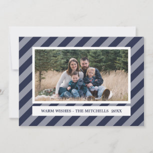Dark Blue Stripes TIMELESS    CUSTOM Holiday Photo