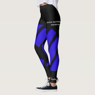 Dark Blue Team/Club Leggings with Fake Shorts