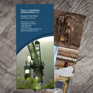 Dark Blue, Tiled Photos Rack Card